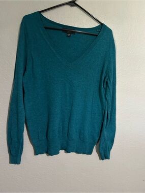 Warehouse Teal V-Neck Sweater